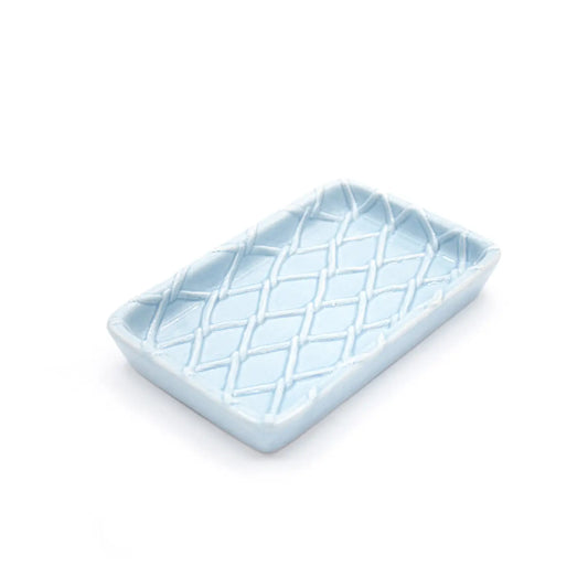 Light Blue Textured Soap Dish - Findlay Rowe Designs
