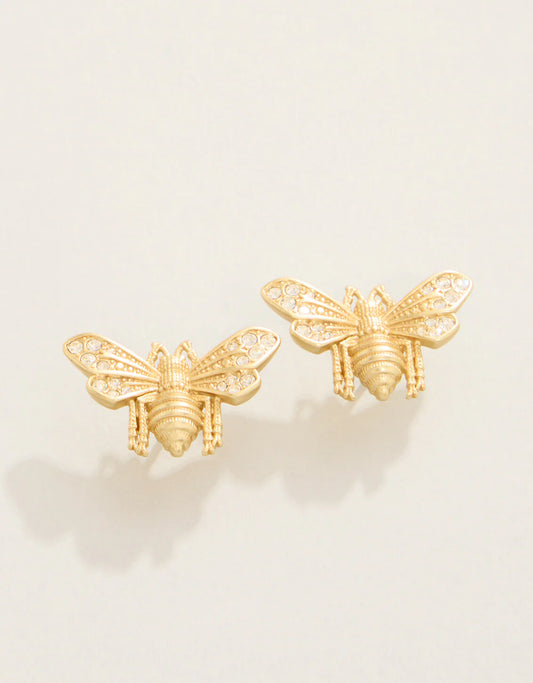 Spartina - Earrings - Vintage Bee Stud - Crystal - Findlay Rowe Designs