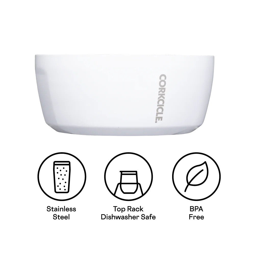 Corkcicle - 16oz Dog Bowl Gloss White - Findlay Rowe Designs