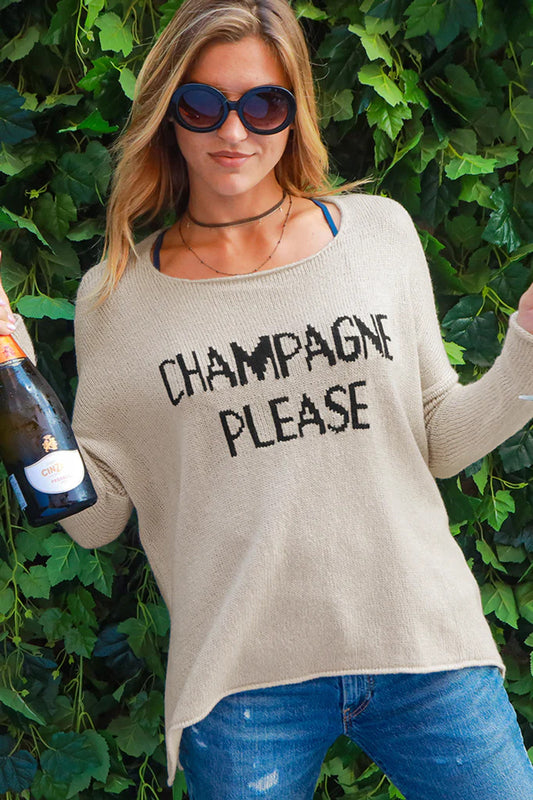 Wooden Ships Crew Sweater- Champagne Please - Findlay Rowe Designs