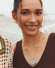 Kendra Scott - Necklace - Lucia Shell Silver Short Pendant - Sea Green Chrysocolla - Findlay Rowe Designs