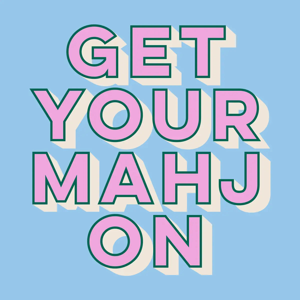 Napkin - Cocktail - Get Your Mahj On - Findlay Rowe Designs