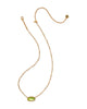 Kendra Scott - Necklace - Elisa Short Pendant - Tiger Striped - Vintage Gold Chartreuse Green Mother Of Pearl - Findlay Rowe Designs