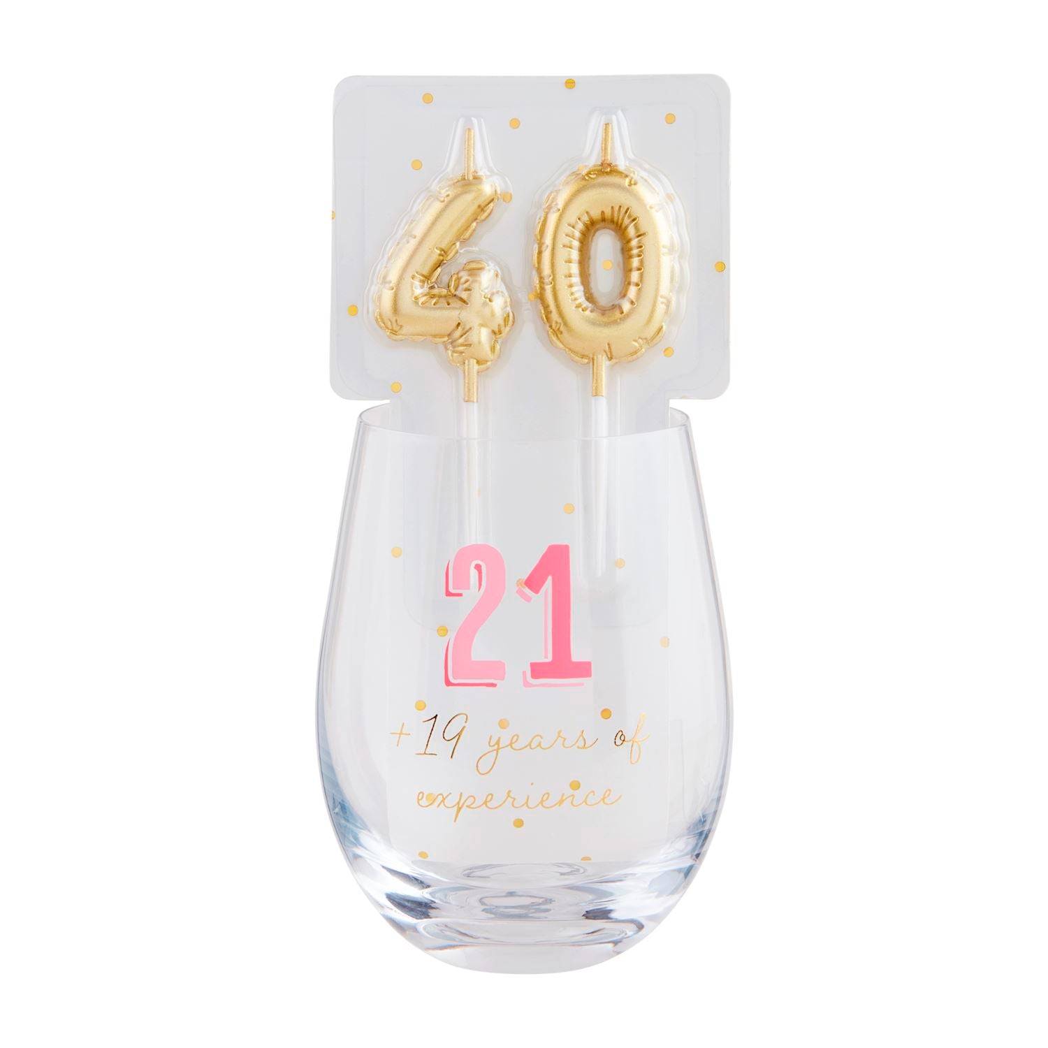 Mud Pie -  Stemless Wine Glass and Candle Set - Findlay Rowe Designs