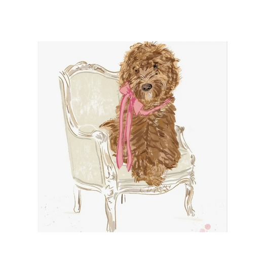 Rebecca Illustrated - Art Print - Sit Pretty Doodle Pink - 8x10