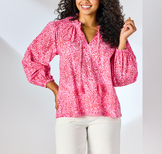 Mud Pie - Top - Jenaleigh - Pink - Findlay Rowe Designs