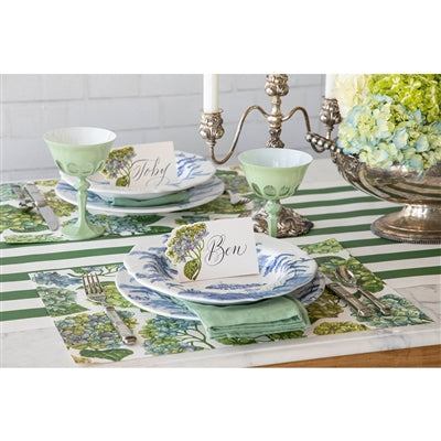 Hester and Cook - Table Runner - Dark Green Classic Stripe