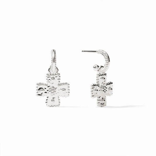 Julie Vos - Earring - Silver - Canterbury Hoop & Charm Earring - Findlay Rowe Designs