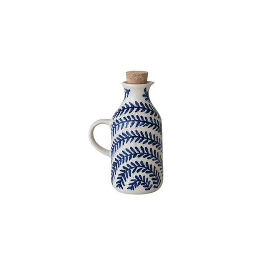 Stoneware Oil Cruet with Cork - Findlay Rowe Designs