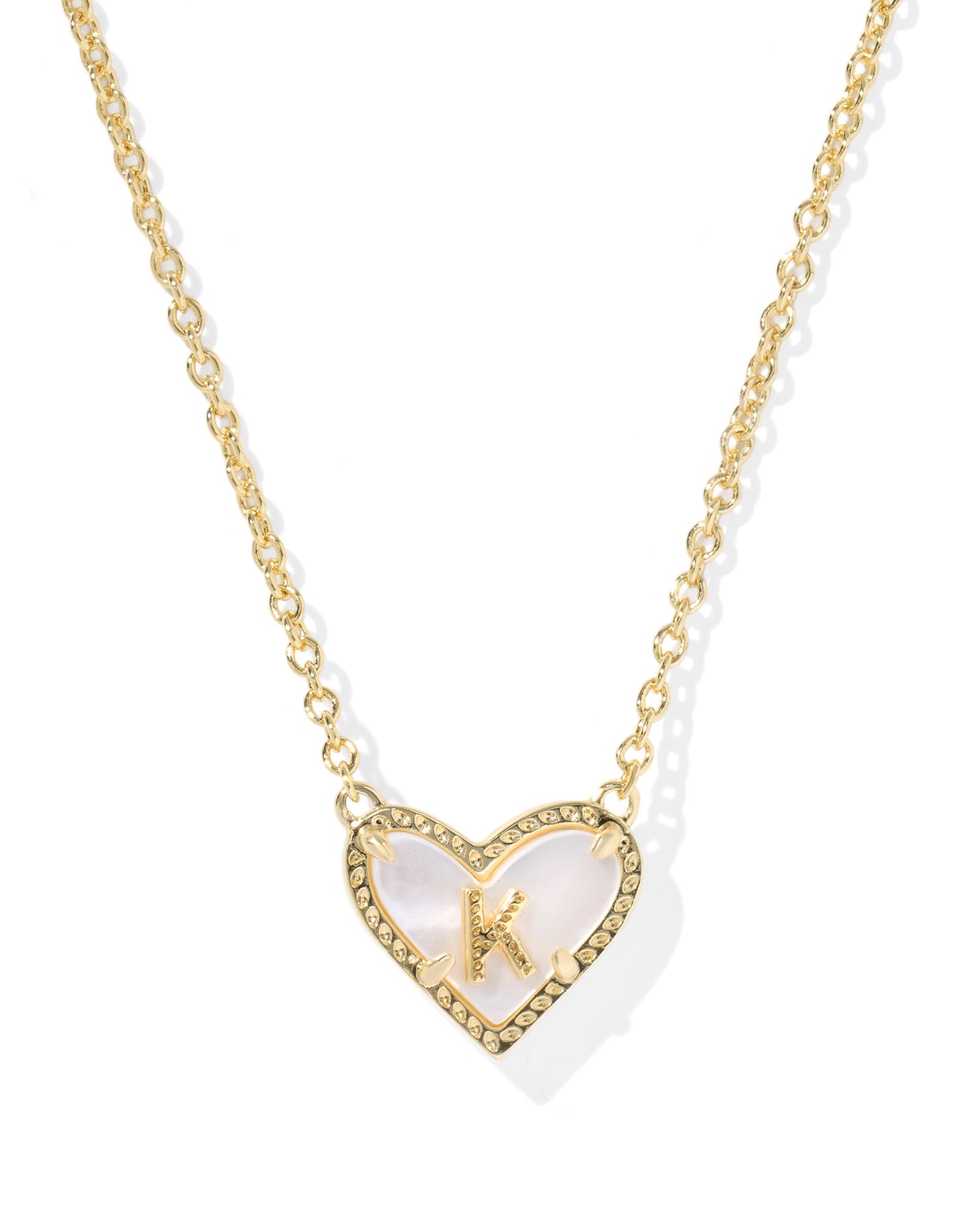 Kendra Scott - Necklace - Ari Heart Letter - Gold Short Pendant - Findlay Rowe Designs