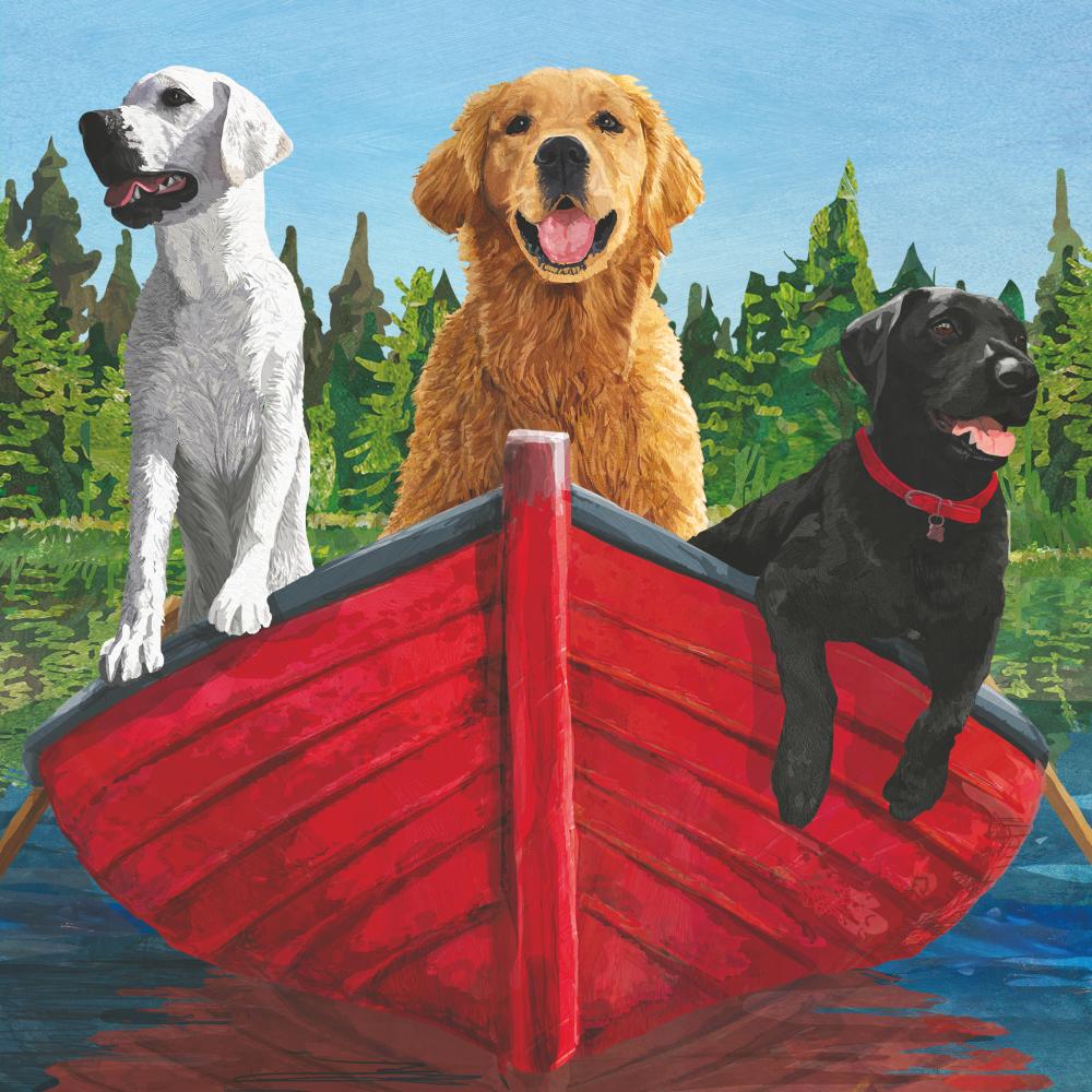 Cocktail Napkin - Gone Fishin' Beverage Napkin - Findlay Rowe Designs