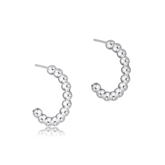 Enewton - Beaded Classic 1 inch Post Hoop - 3mm Sterling - Findlay Rowe Designs