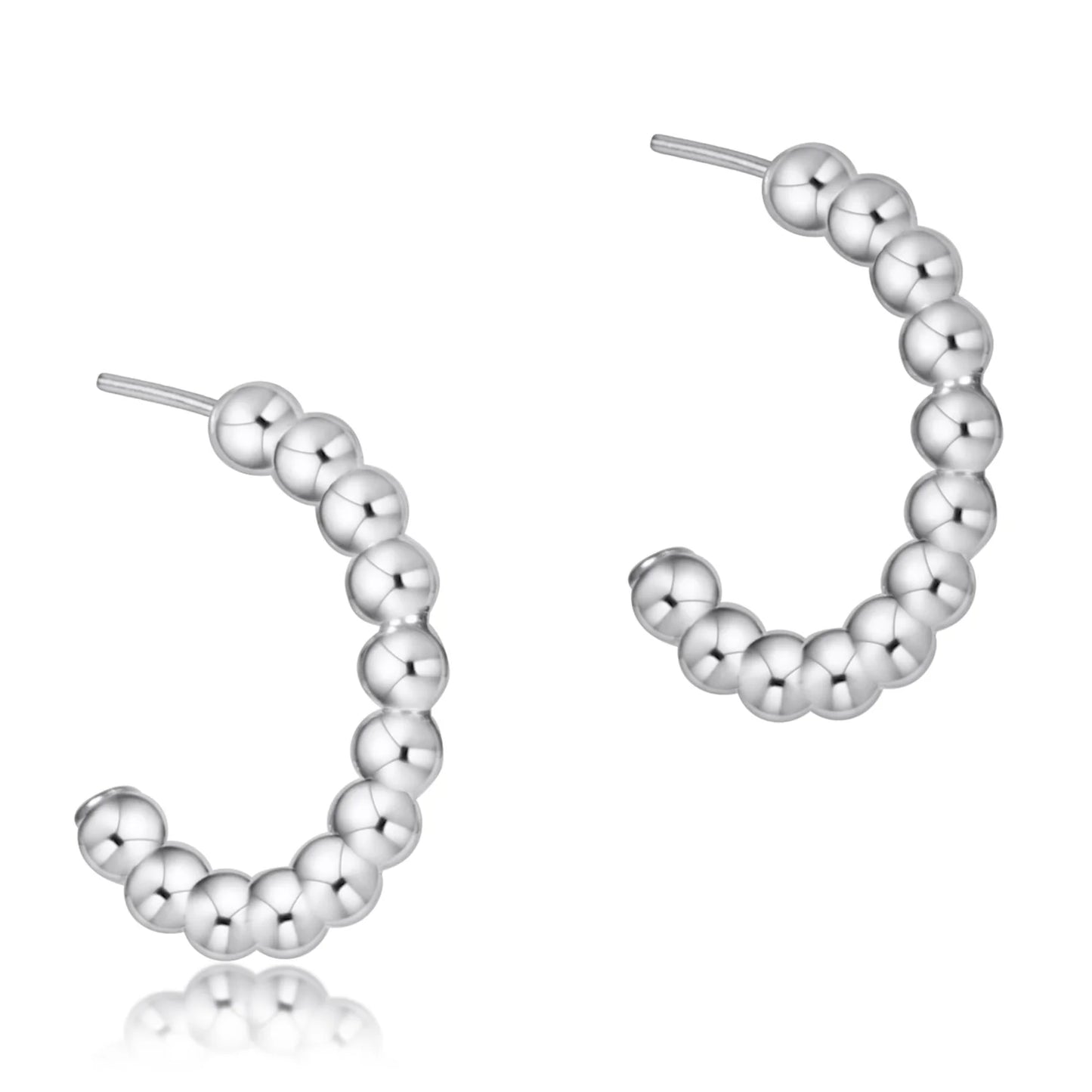 Enewton - Beaded Classic 1 inch Post Hoop - 3mm Sterling - Findlay Rowe Designs