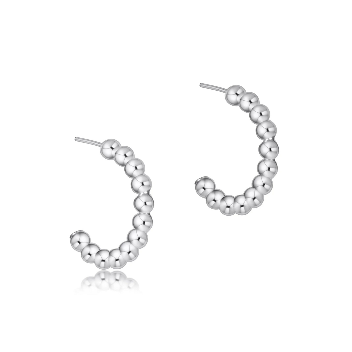 Enewton - Beaded Classic 1 inch Post Hoop - 3mm Sterling - Findlay Rowe Designs
