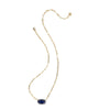 Kendra Scott - Necklace - Elisa Enamel Frame Gold Paperclip - Gold Navy Mother Of Pearl - Findlay Rowe Designs