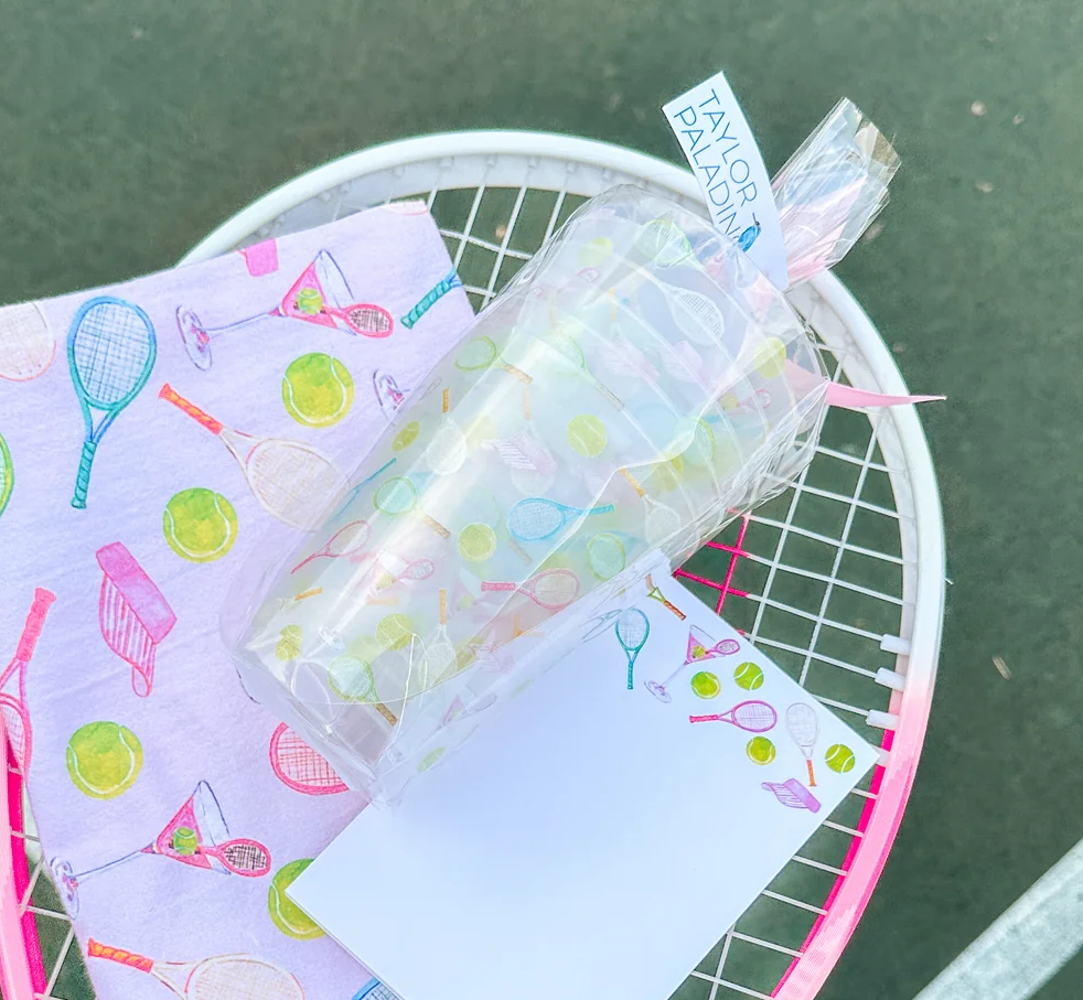 Taylor Paladino -  Frosted Party Cups - Tennis - Set 6 - Findlay Rowe Designs
