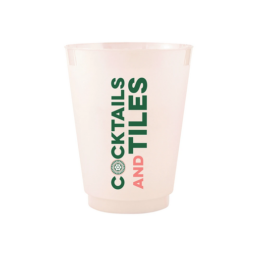 Frosted Party Cups - Cocktails and Tiles - Set of 8 - Findlay Rowe Designs