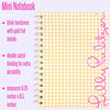 Lilly Pulitzer Mini Spiral Notebook Gold Caning