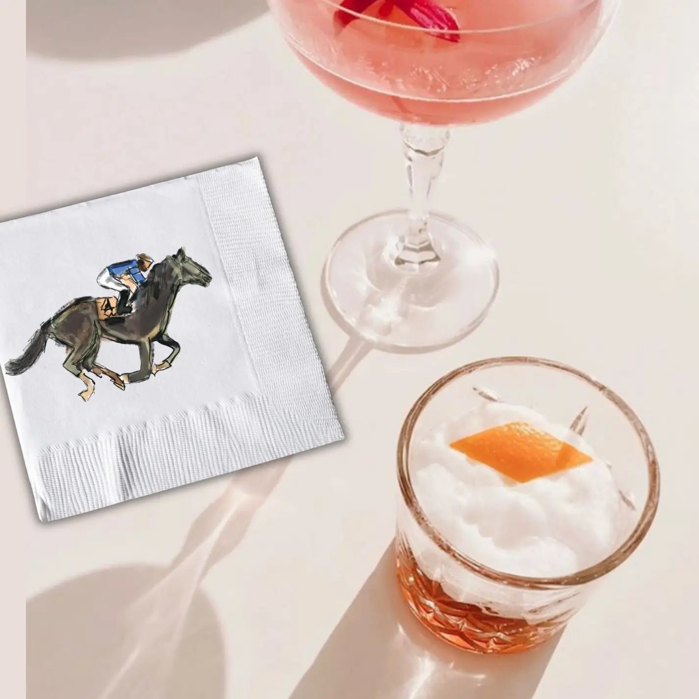 Hey Y'all - Cocktail Napkins - Derby Horse Race - Findlay Rowe Designs