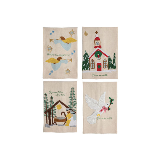 Mud Pie - Tea Towel -Nativity Embroidered - Findlay Rowe Designs