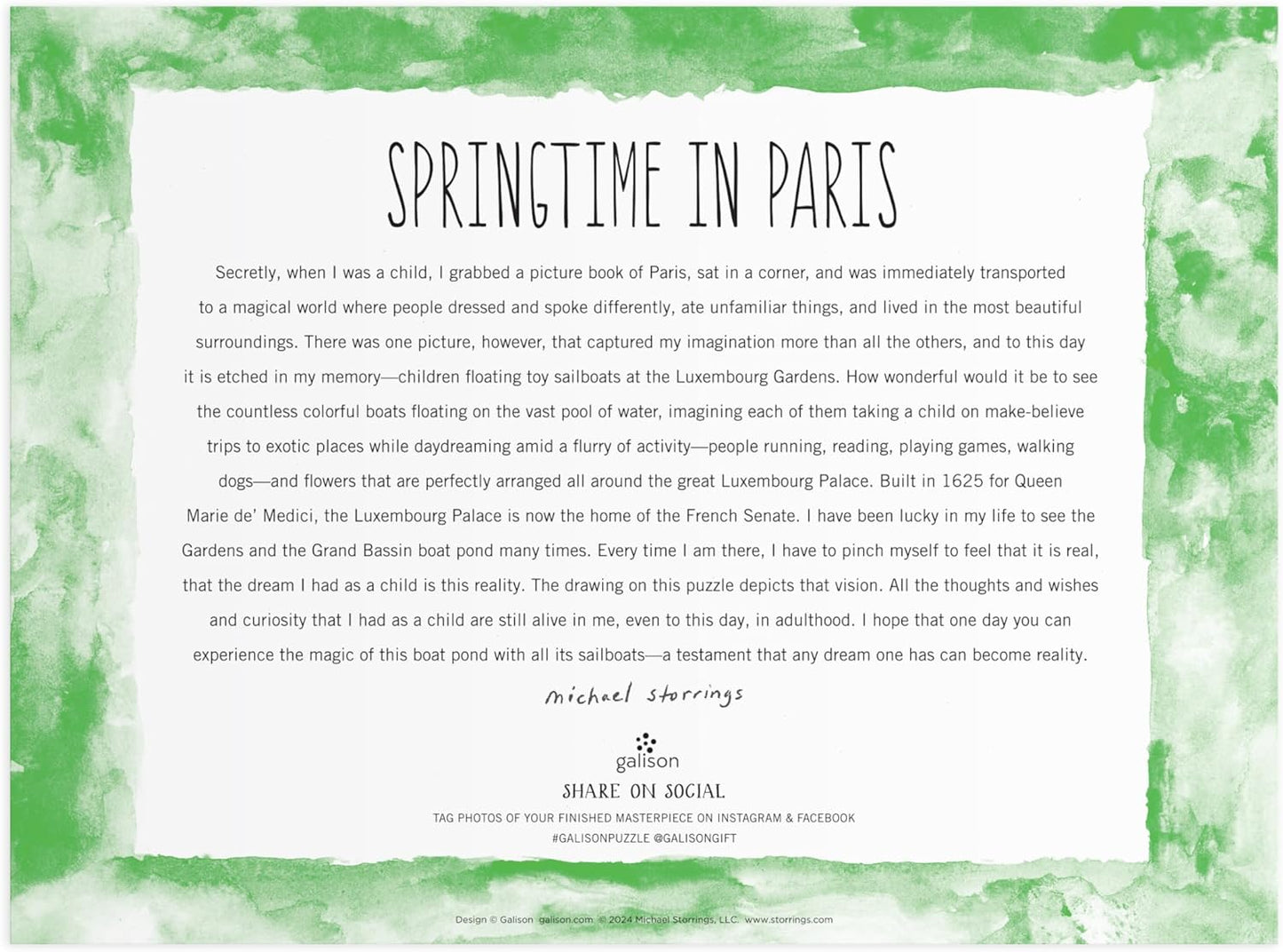 Galison Springtime in Paris – 1000 Piece Puzzle - Findlay Rowe Designs