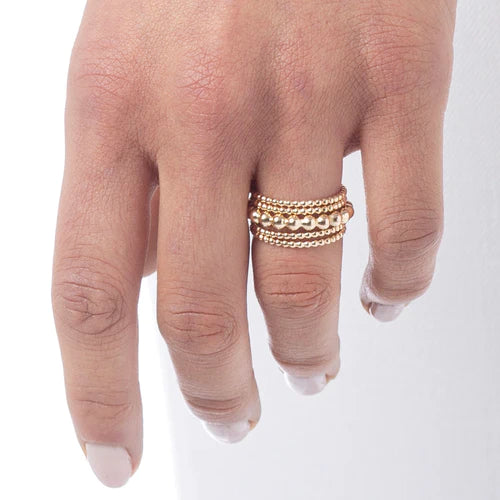 Enewton- classic gold 3mm bead ring - Findlay Rowe Designs