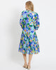 Jude Connally -  Monaco Midi Dress Cotton Voile - Abstract Moma Iris