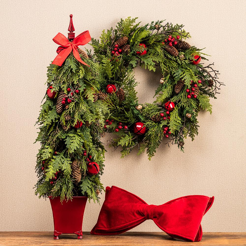 Ornament - Velvet Bow Ornament - Red