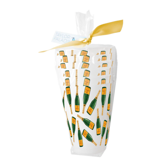 Taylor Paladino - Frosted Party Cups - Champagne Bottle - Set 6 - Findlay Rowe Designs