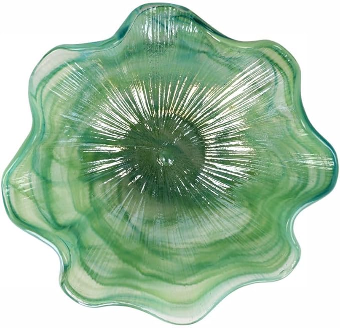 Vietri - Onda Glass - Ruffled Round Bowl - Green