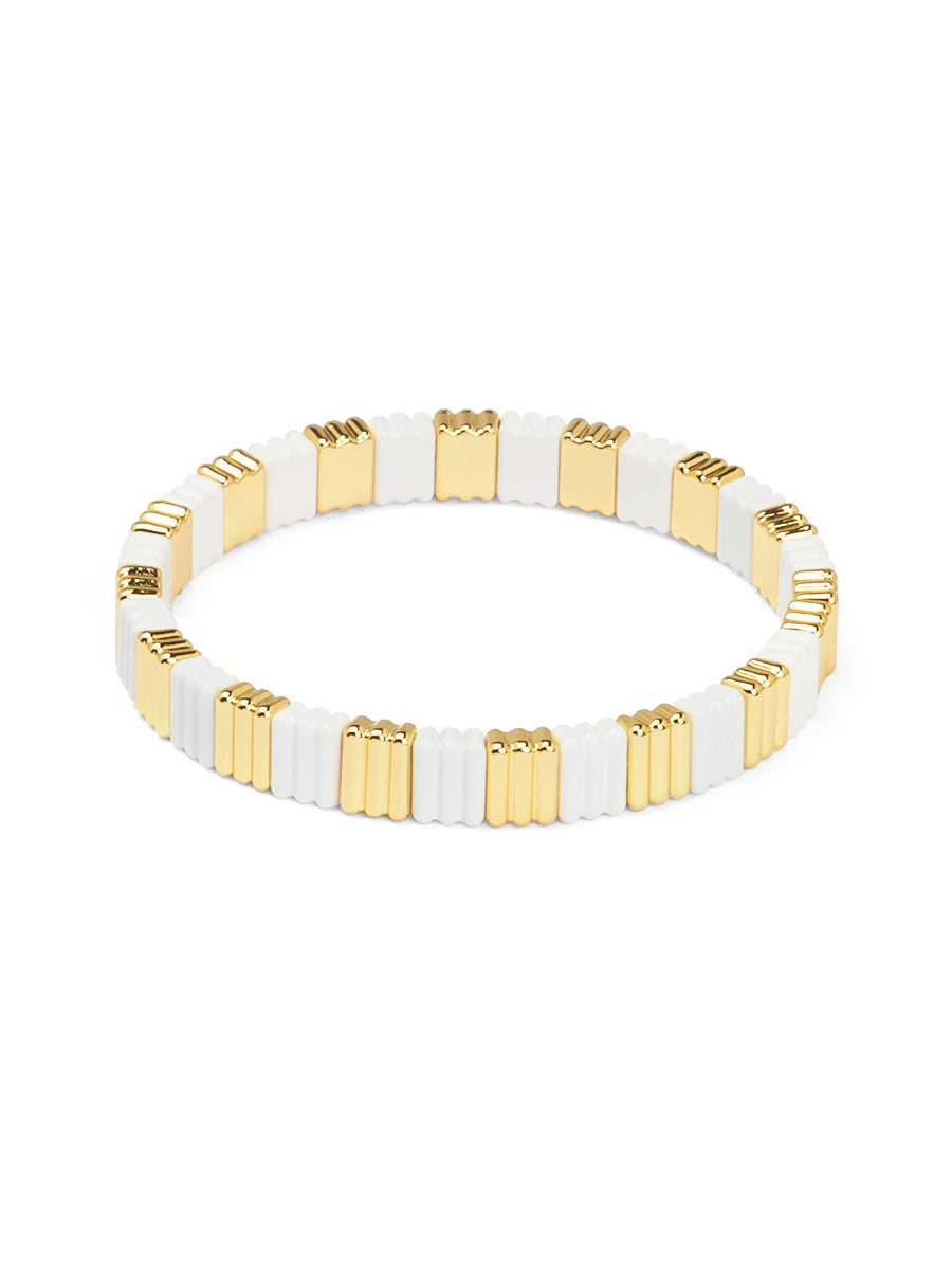 Bracelet - Ribbed Enamel Stretch - Findlay Rowe Designs