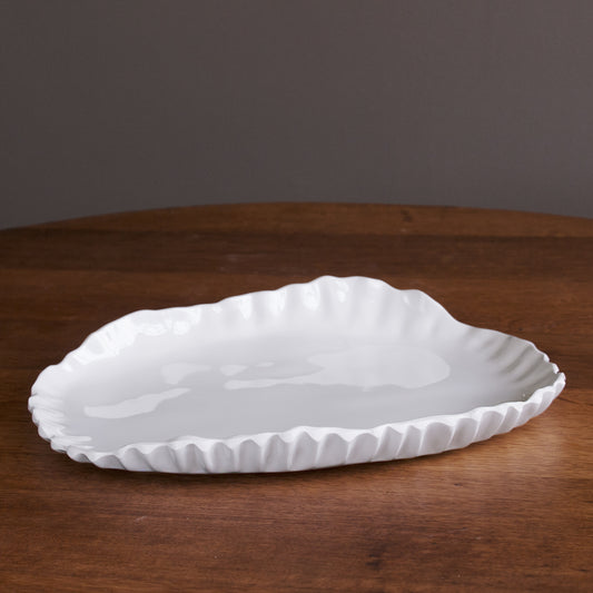 Beatriz Ball - Pinched Large Oval Platter - VIDA Bloom - White - Findlay Rowe Designs