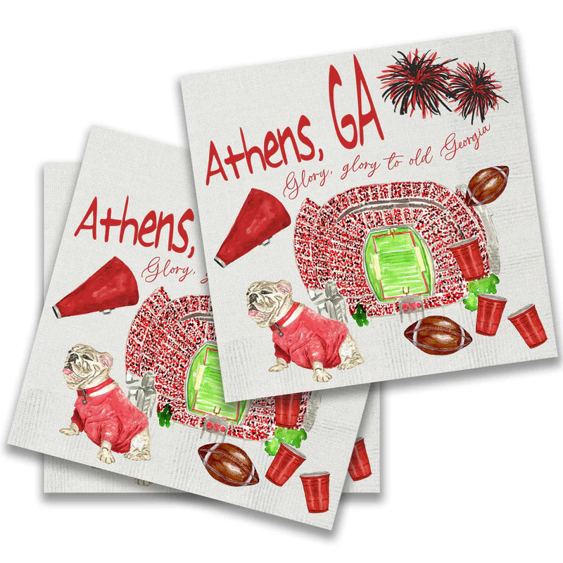 Napkin - Cocktail - Georgia Football - Findlay Rowe Designs