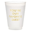 Gold Foil Frost Cup - Favorite Guest