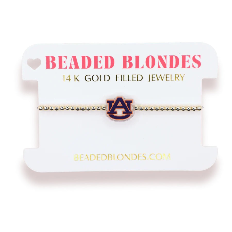 Beaded Blondes - Bracelet - Collegiate Charm - On Gold
