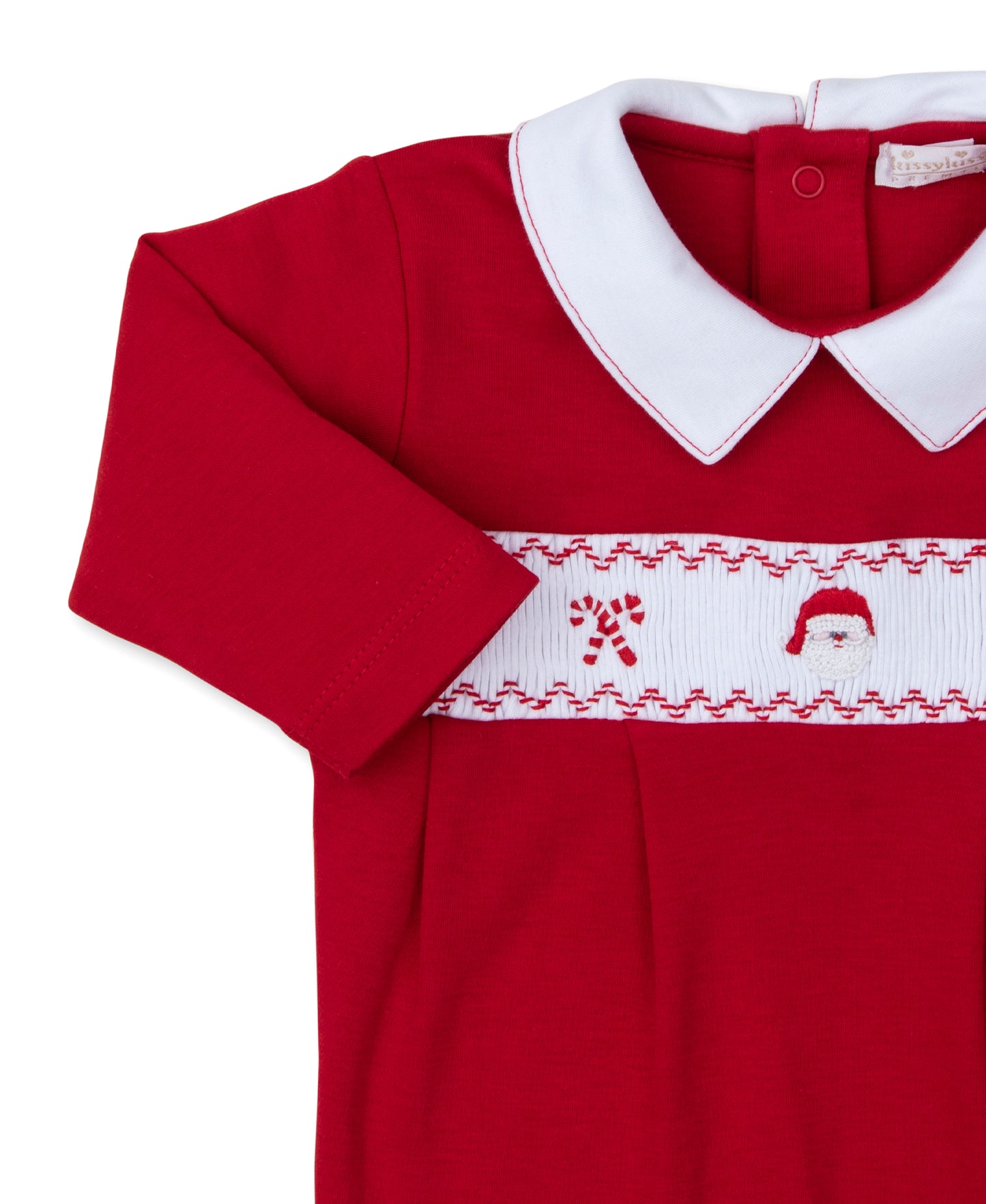 Clearance - Baby - Christmas Footie - Smocked - Red - Findlay Rowe Designs