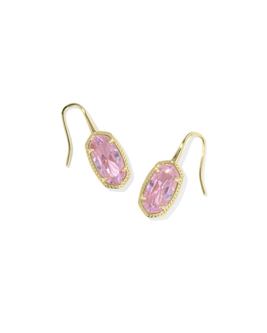 Kendra Scott - Earrings - Lee Luxe Gold Drop - Light Pink CZ - Findlay Rowe Designs