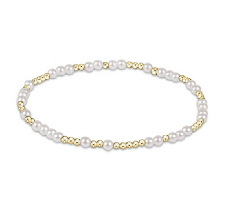 Enewton - Hope Unwritten 3mm Bead Bracelet - Pearl - Findlay Rowe Designs