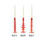 Taper Candleholders - Hand-Blown Glass - Red Green