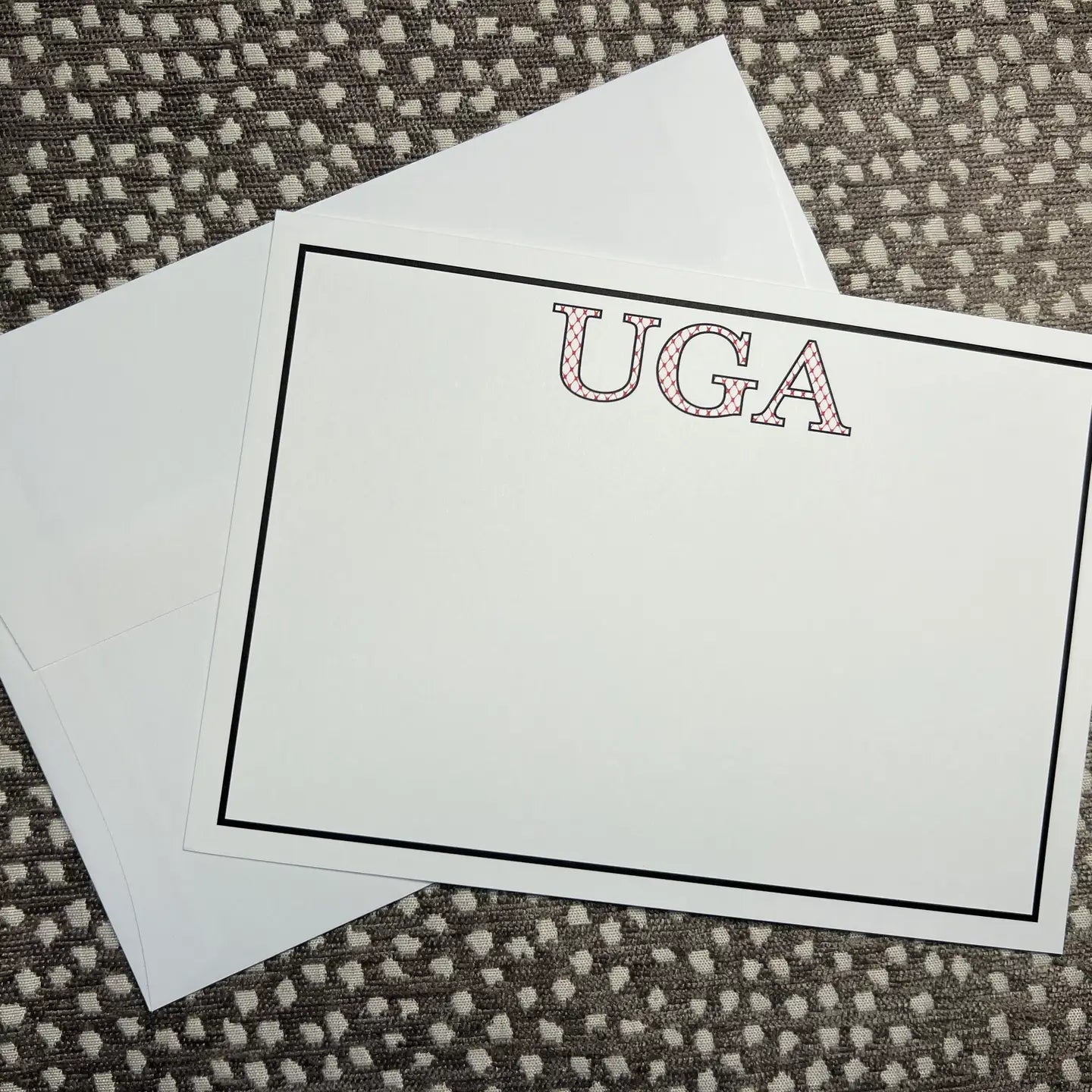 Oh Happy Day Shoppe - Flat Notecards and Envelopes - UGA - Set of 10 - Findlay Rowe Designs