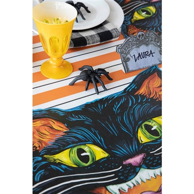 Hester and Cook - Table Runner - Orange & Black Stripe