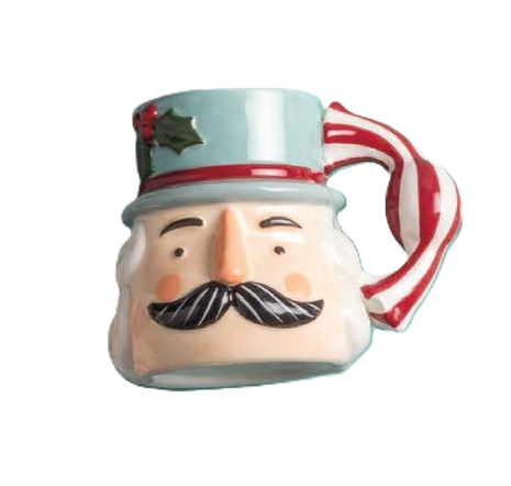 Mud Pie - Christmas Mug - Nutcracker Candy Handle
