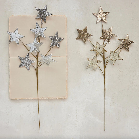 Spray - Paper Star  22in - Silver