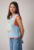 Sunday Edition by Le Lis - Sweater Vest - Fish- Light Blue Orange - Findlay Rowe Designs