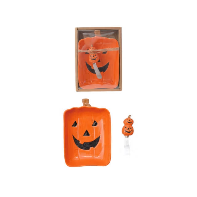 Jack-O-Lantern Dish - Canape Knife - Findlay Rowe Designs