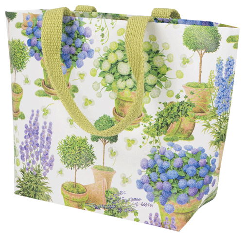 Caspari - Tote Bag - Potted Hydrangeas - Findlay Rowe Designs