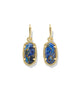 Kendra Scott - Earring - Lee Drop - Gold Bronze Veined Blue Lapis - Findlay Rowe Designs