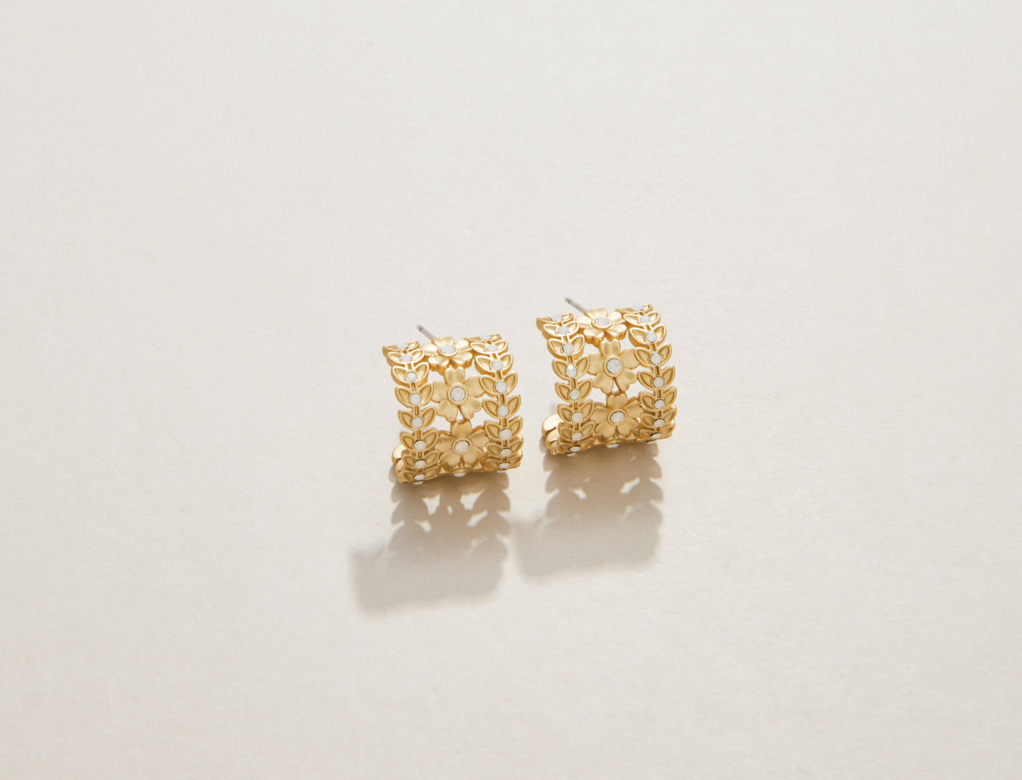 Spartina - Earrings - Parkwood Midi Hoop - 16mm White Opal - Findlay Rowe Designs