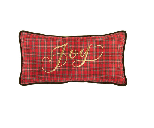 Pillow - Lumbar - Red Green Plaid - Joy