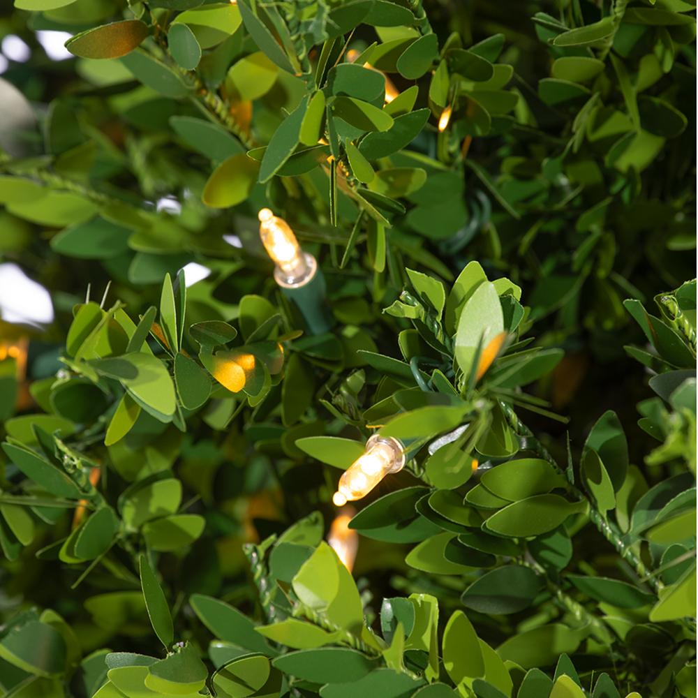 Pencil Tree - 7.5' H Mini Leaf - 650 Warm LED Lights